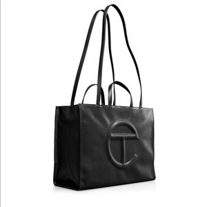 Telfar Large Black Shopping Tote